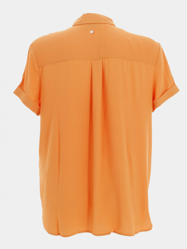 Chemise manches courtes ellie orange femme - Teddy Smith