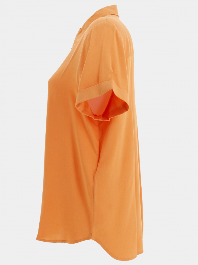 Chemise manches courtes ellie orange femme - Teddy Smith