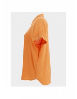 Chemise manches courtes ellie orange femme - Teddy Smith