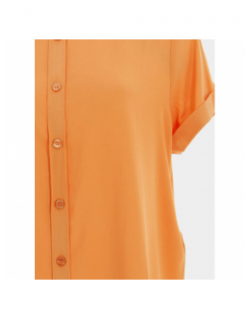 Chemise manches courtes ellie orange femme - Teddy Smith