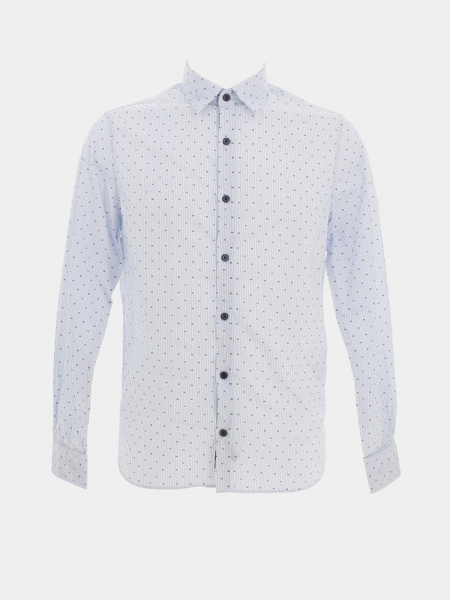 Chemise manches longues keno bleu homme - Izac