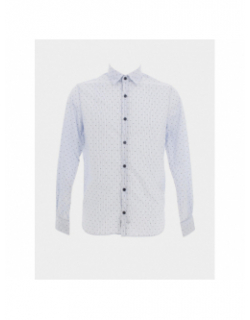 Chemise manches longues keno bleu homme - Izac