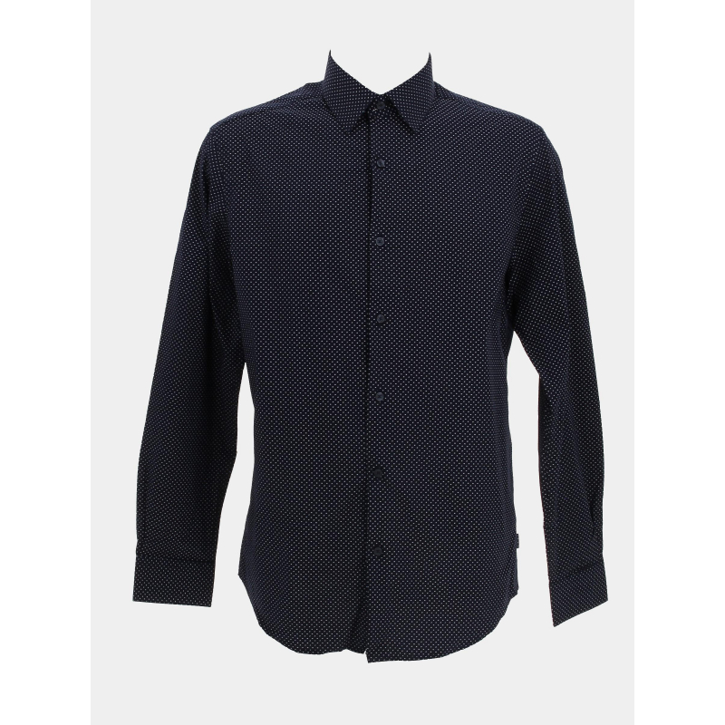 Chemise manches longues meo bleu marine homme - Izac