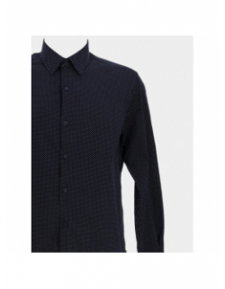 Chemise manches longues meo bleu marine homme - Izac