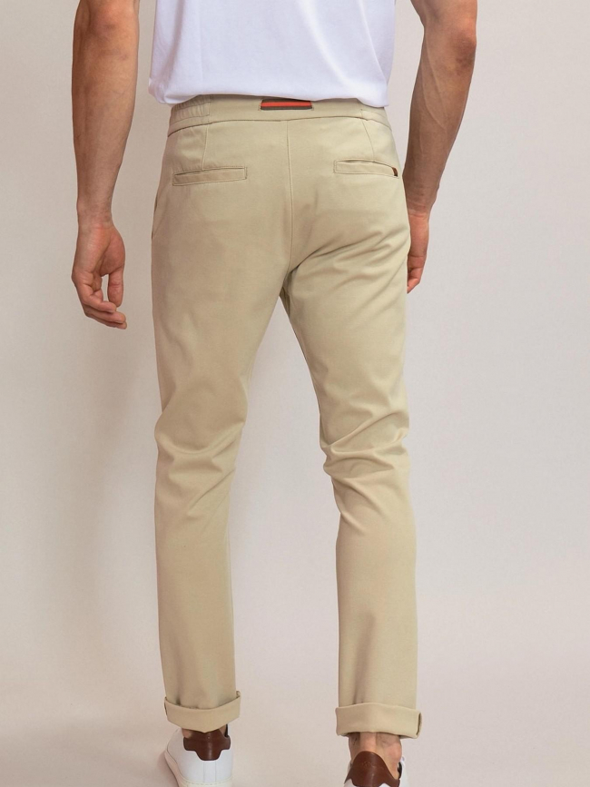 Pantalon tapered jonski beige homme - Benson & Cherry