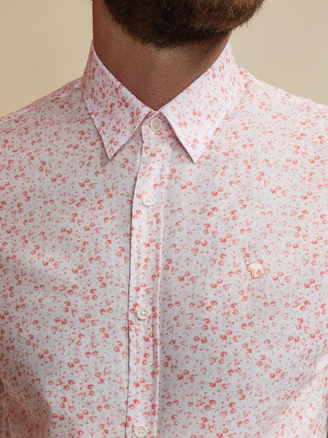 Chemise manches longues lamy imprimé rose homme - Benson & Cherry