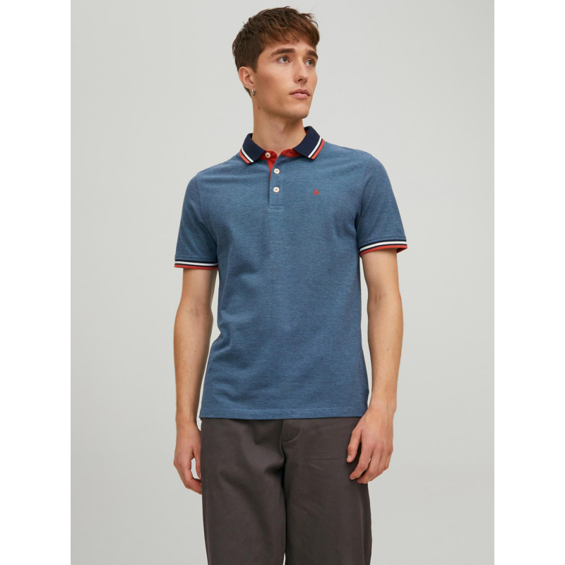 Polo manches courtes bleu homme - Jack & Jones