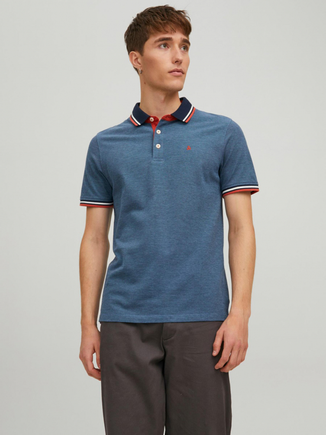 Polo manches courtes bleu homme - Jack & Jones