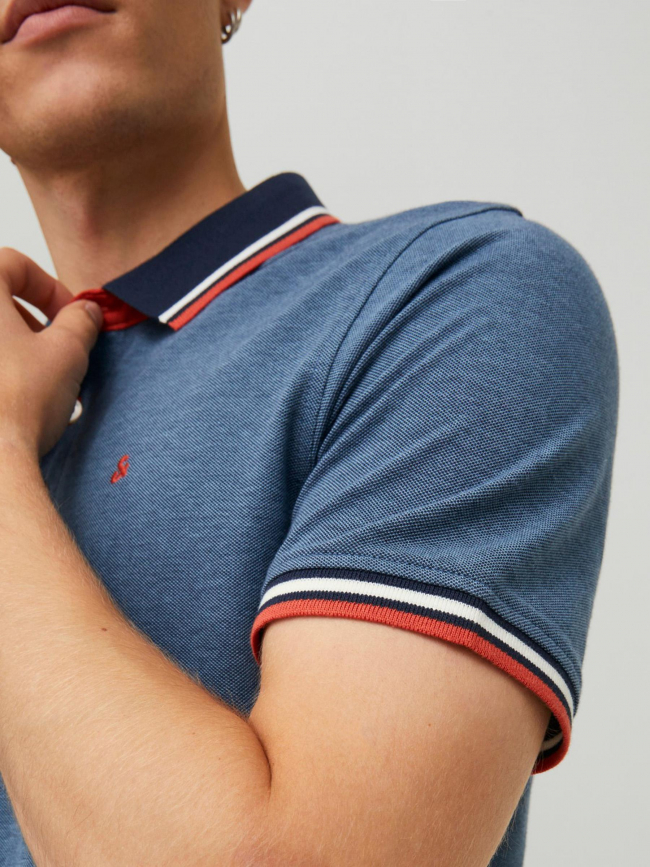 Polo manches courtes bleu homme - Jack & Jones