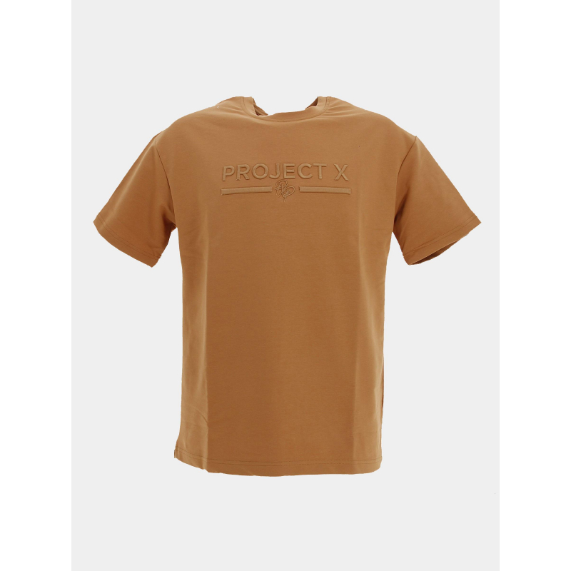 T-shirt logo uni marron homme - Project X Paris