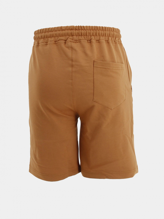 Short jogging logo brodé marron homme - Project X Paris