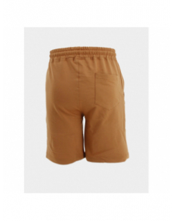 Short jogging logo brodé marron homme - Project X Paris