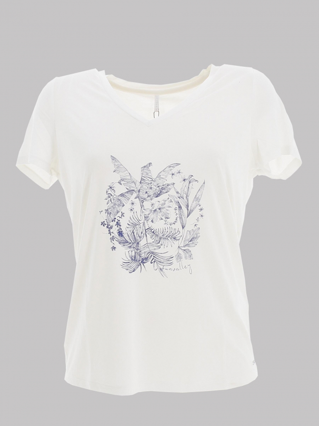 T-shirt paceco blanc femme - Sun Valley