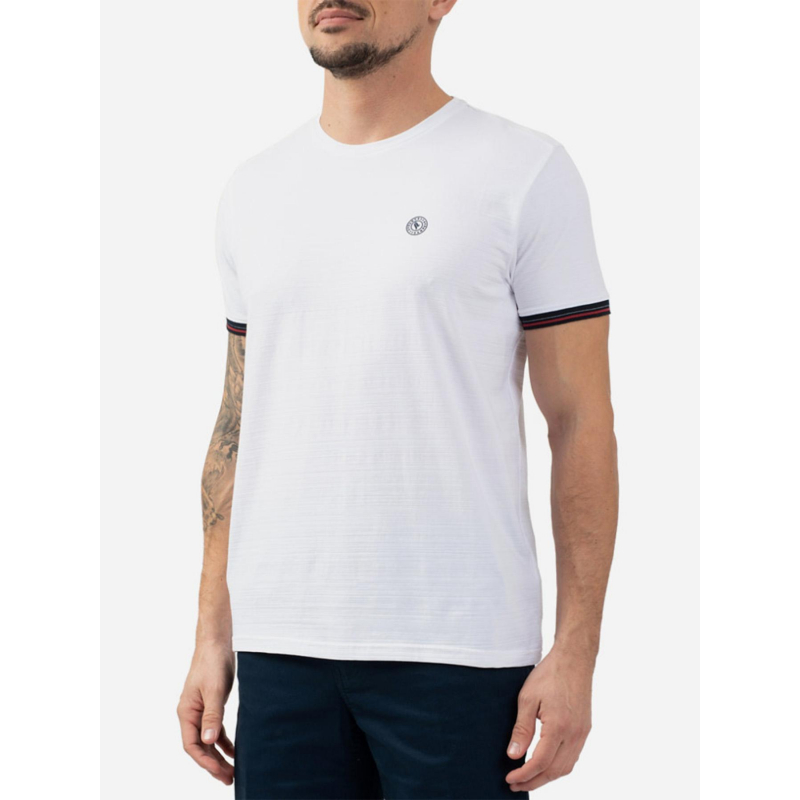 T-shirt cherny blanc homme - Sun Valley