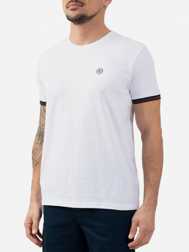 T-shirt cherny blanc homme - Sun Valley