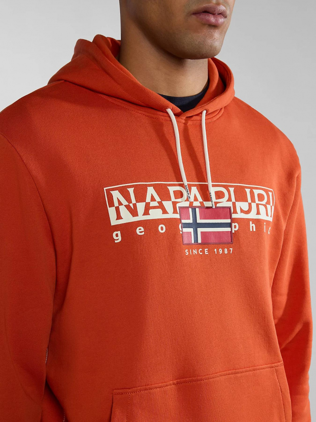 Sweat à capuche aylmer orange homme - Napapijri