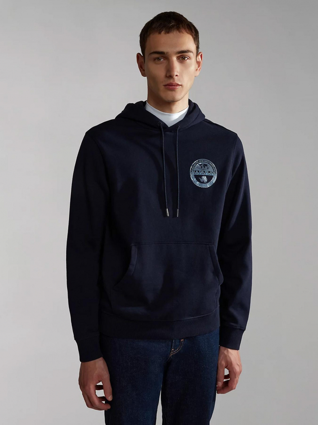 Sweat à capuche bollo bleu marine homme - Napapijri