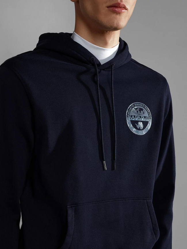 Sweat à capuche bollo bleu marine homme - Napapijri