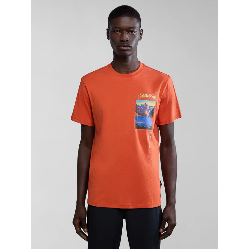 T-shirt canada orange homme - Napapijri