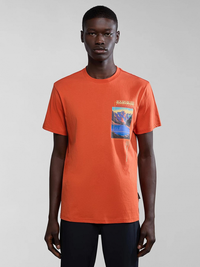 T-shirt canada orange homme - Napapijri