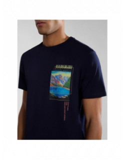 T-shirt canada bleu marine homme - Napapijri