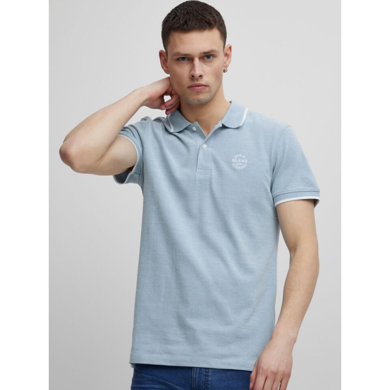 Polo manches courtes nate bleu homme - Blend