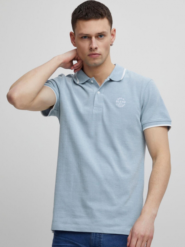 Polo manches courtes nate bleu homme - Blend