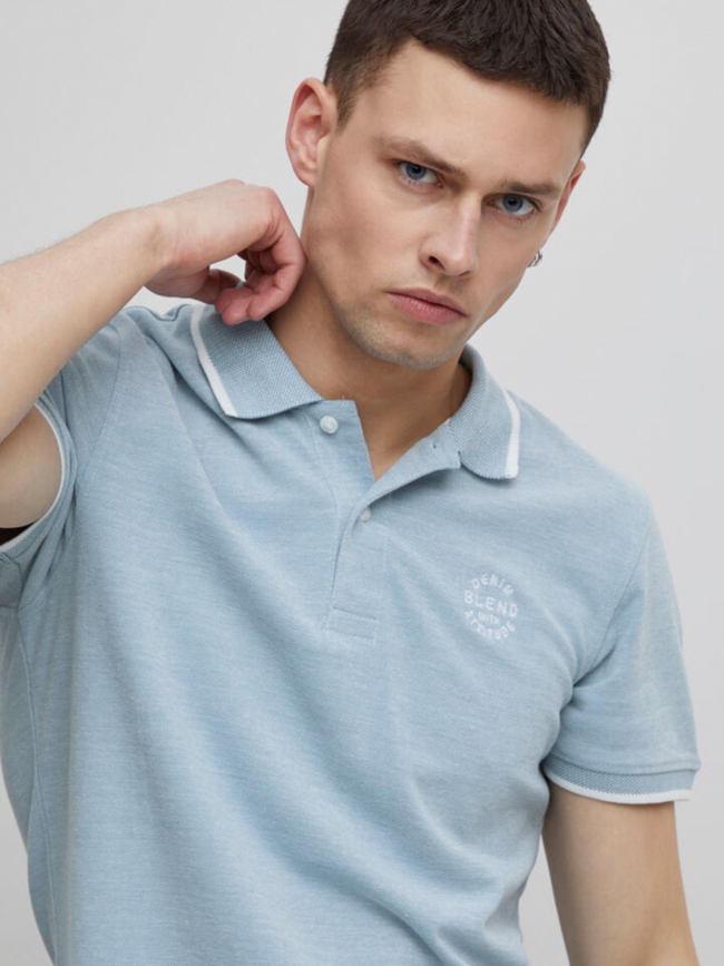 Polo manches courtes nate bleu homme - Blend