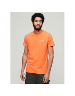 T-shirt essential logo brodé orange homme - Superdry