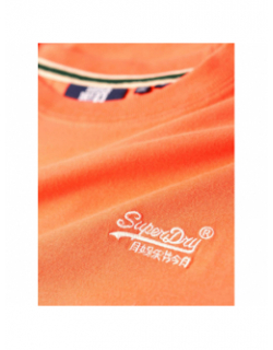 T-shirt essential logo brodé orange homme - Superdry