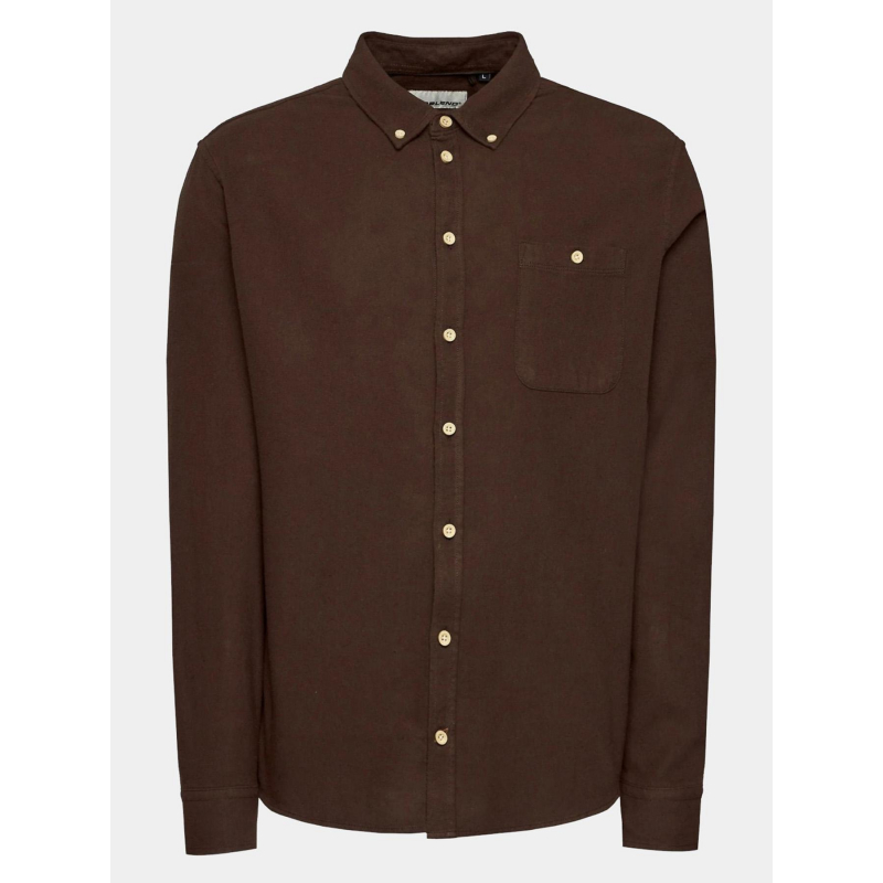 Chemise shirt uni marron homme - Blend