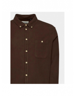 Chemise shirt uni marron homme - Blend