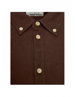 Chemise shirt uni marron homme - Blend