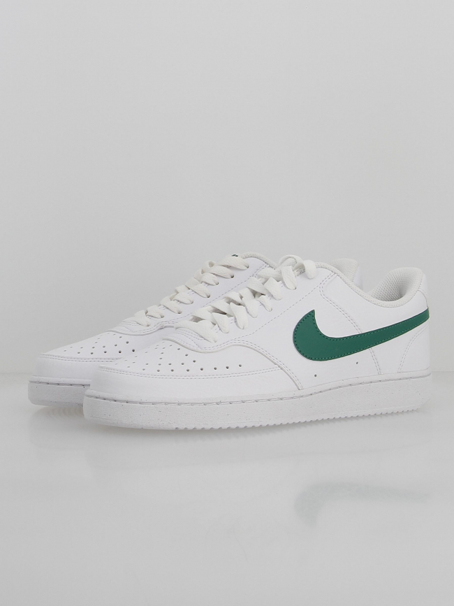 Baskets court vision basses blanc vert homme - Nike