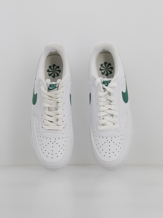 Baskets court vision basses blanc vert homme - Nike