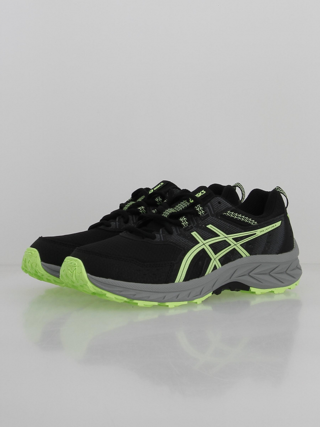 Chaussures de trail pre venture 9 gs noir vert enfant - Asics