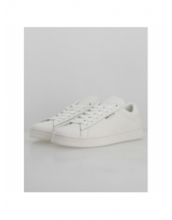 Baskets en cuir basses cups blanc homme - Tommy Jeans