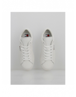 Baskets en cuir basses cups blanc homme - Tommy Jeans