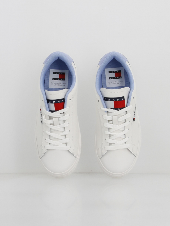 Baskets cupsole essentiel blanc bleu femme - Tommy Jeans