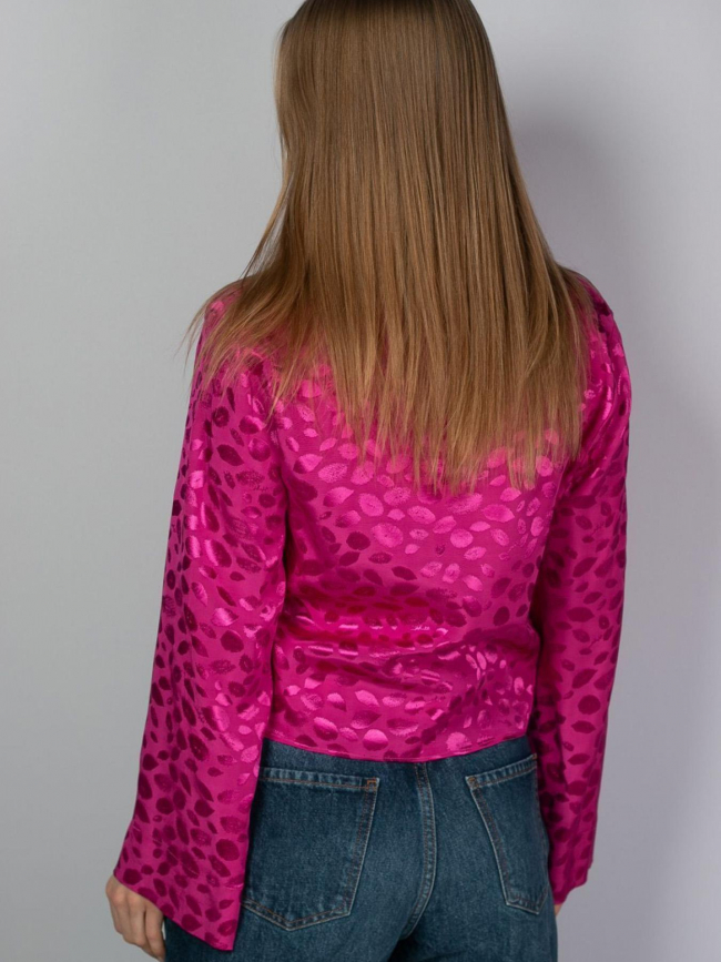 Chemisier crop noué errika rose femme - Hugo