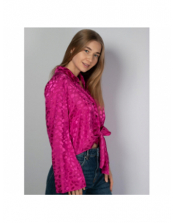 Chemisier crop noué errika rose femme - Hugo