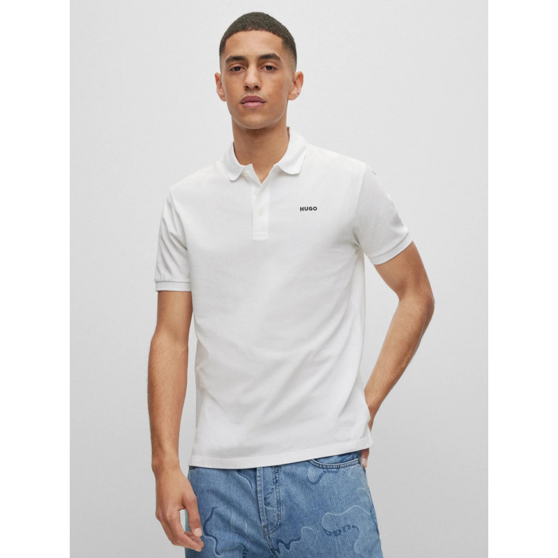 Polo uni donos blanc homme - Hugo