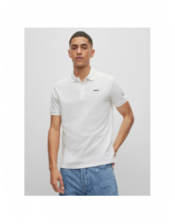 Polo uni donos blanc homme - Hugo