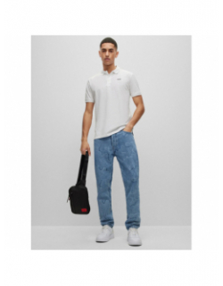 Polo uni donos blanc homme - Hugo