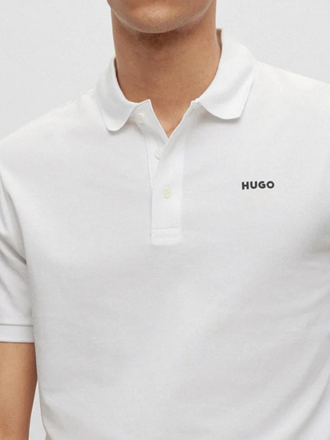 Polo uni donos blanc homme - Hugo