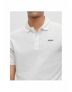 Polo uni donos blanc homme - Hugo