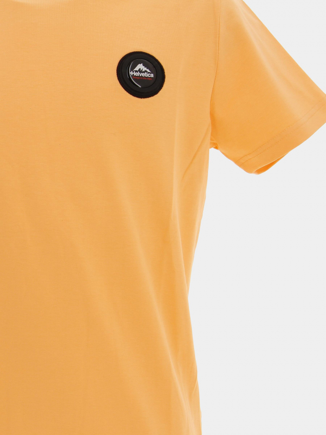 T-shirt ajaccio badge orange homme - Helvetica