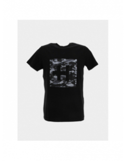 T-shirt stan imprimé noir homme - Helvetica