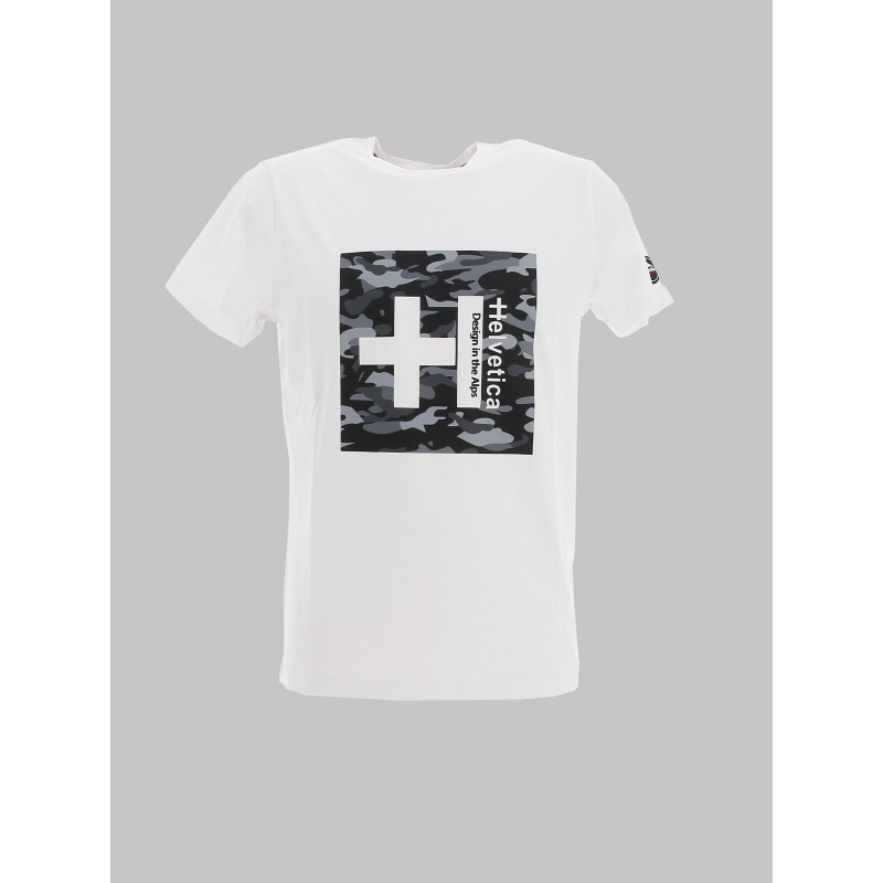 T-shirt stan imprimés blanc homme - Helvetica