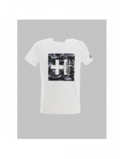 T-shirt stan imprimés blanc homme - Helvetica